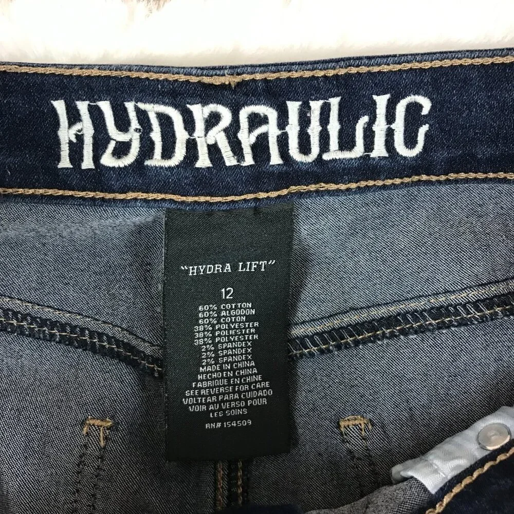 HYDRAULIC Dark Denim Hydra Lift Stretchy Ankle Jeans 12